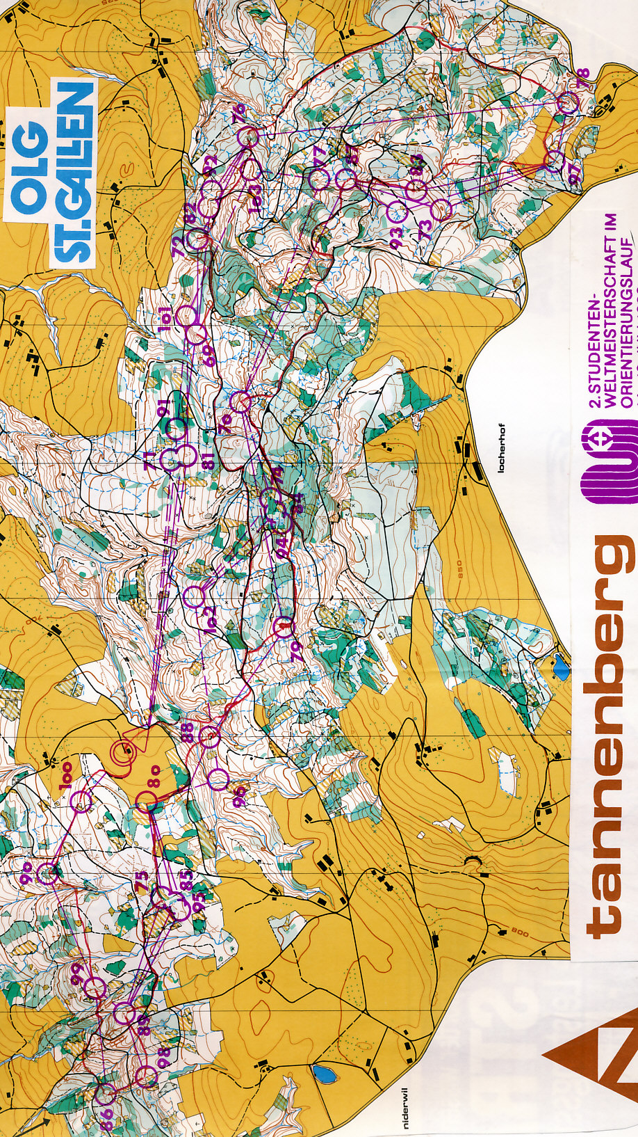 Student- VM stafett St.Gallen (16-07-1980)