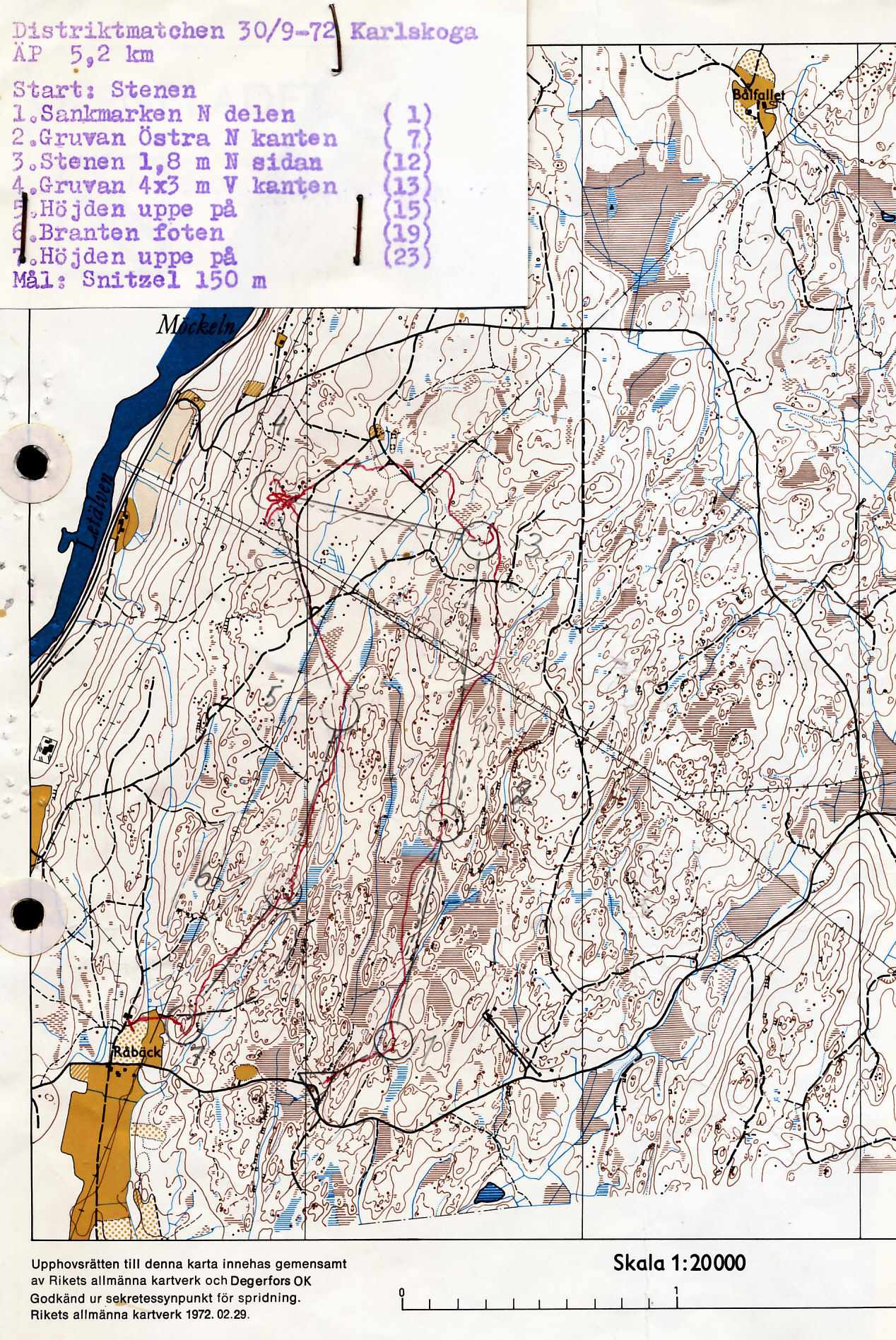 Distrikstsmatch Karlskoga (21.09.1972)